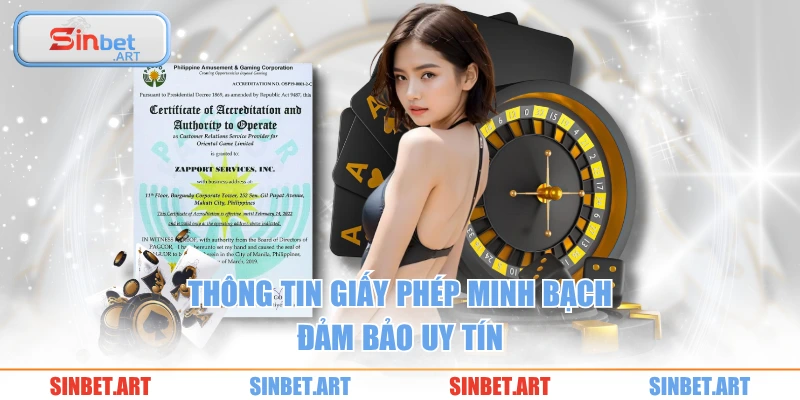 Thông tin giấy phép minh bạch đảm bảo uy tín